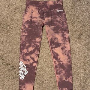 Darc Sport Pink and Brown Tie-Dye Leggings